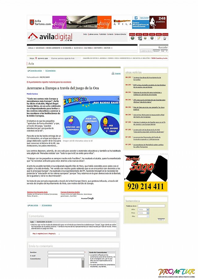 Acercarse a Europa a través del juego de la Oca